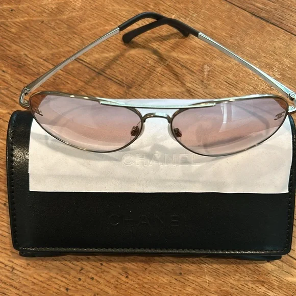 Authentic Chanel sunglasses and case